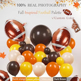 Fall Football Party Decoration Kit: Orange, Brown, Yellow Balloon Garland & Banner