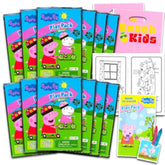 12 Pc Peppa Pig Mini Party Favors Set - Bundle With 12 Peppa Pig Play Packs | Mini Coloring Books, Stickers, And Goodie Bags (Peppa Pig Birthday Party Supplies Decorations)