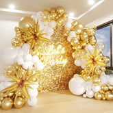 White & Gold Balloon Arch Kit 130pcs for Parties, Weddings, Showers and Celebrations