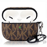 For Airpods Pro Case Cover, Full-Body Protective Hard Shell Leather Airpods Pro Protective Cover With Keychain For Airpods Pro Wireless Charging Case, Front Led Visible