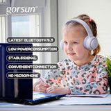 gorsun Kids Headphones, Bluetooth 5.3, Toddler Headphones 85 dBA Safe Volume, 45H Play Time, with Microphone, Kids Wireless Headset for iPad/Tablet/Travel/School, ldeal Gift(Purple)