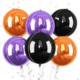 Halloween Foil Balloon Set: 22" Purple, Orange, Black (6 PCS)