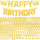 167Pcs Diy Glitter Customizable Banner Kit Custom Banner Happy Birthday Personalized Letter Banners Decor For Christmas Baby Shower Birthday Party Decorations Supplies(Glitter Gold?