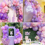 Pink & Purple Latex Balloons: Party Decor, Baby Shower, Birthday (50pcs, 12")