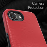 Crave Dual Guard Compatible With 16E Case, Shockproof Protection Dual Layer Case For 16E (6.1") - Red