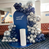 134pcs Blue & Silver Balloon Garland Kit for Parties, Baby Showers More