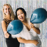 Tinsel Curtain Party Backdrop Silver Birthday Decorations 2 Packs Glitter Foil Fringe Decor Streamers Photo Booth For Christmas Wedding Halloween Graduation Decorations