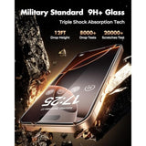 Screen Protector For Iphone 16 Pro, Pull-To-Protect Easy Installation, Auto Dust-Elimination, 9H+ Military-Grade Tempered Glass, Bubble-Free, Case Friendly, Hd Clear, 6.3 Inch, 2 Pack