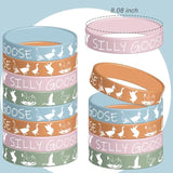24 Pcs Silly Goose Theme Rubber Wristbands White Goose Decorations Birthday Party Favors Supplies Silicone Wristband