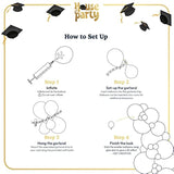 Black and Gold Balloon Arch Kit 99Pcs Garland for Graduation 2025 Party Decorations