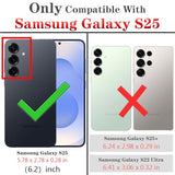 For Galaxy S25 Case With Screen Protection: Heavy Duty Protective Shockproof And Scratch Proof Cell Phone Case For Samsung Galaxy S25-Black