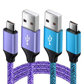 Android Charger Micro Usb Cable 2 Pack 6Ft Long Braided Cords Fast Charging Compatible For Samsung Galaxy S7 S6 Edge/Active, J8 J7 J3 V, Moto E5 G5 G6 Play, Tablet, Ps4 Pro Slim, Note 4 5, Lg G3 G4 Q6