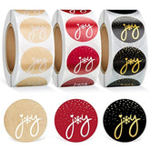 1500 Pieces Joy Christmas Stickers For Envelopes Seals Decorative Christmas Joy Card Stickers Decals Labels For Xmas Party Favors Supplies Decoration, 1 Inch