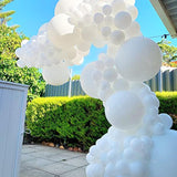 White Latex Balloon Set (130pcs): Party, Wedding, Shower Decor