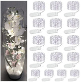 16 Pack Led Fairy Lights Battery Operated - 10Ft 30Led Copper Wire Mason Jar String Lights, Ip65 Waterproof, Bendable Fo