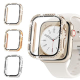 3-Pack Bling Case For Apple Watch 40Mm Se (2Nd Gen) Series 6 5 4 Screen Protector, Women Glitter Diamond Rhinestone Bumper Face Cover For Iwatch Accessories 40 Mm