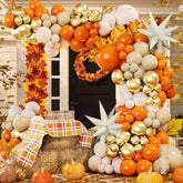 Fall Balloon Arch Kit: Orange, Blush, Gold - 148 Piece Party Decor