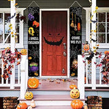Halloween Witches Porch Sign I Smell Children Door Banner 2pcs Hanging Party Decorations