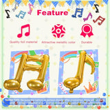 16pcs Music Note Foil Balloons 16" — Colorful Mylar Decor for Music Parties