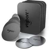 10-Pack Metal Plates with 3M Adhesive for Magnetic Phone Car Mounts Rectangle & Round