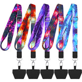 5 Pcs Crossbody Cell Phone Lanyards Universal Adjustable Neck Strap And Phone Patches Compatible With Most Smartphones(Star Pattern,Mixed Color)