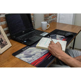 Red Extended Gaming Mouse Pad – Xl Desk Mat – Precision Micro-Weave Surface – Non-Slip Rubber Base, Water-Resistant, Durable Stitched Edges – Ideal For Gaming, Office, And Home Setups