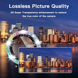 For Samsung Galaxy S22 Ultra (Not S22) Camera Lens Protector, Scratch-Resistant Accessories Cover Ultra-Thin Metal Camera Tempered Glass Screen Protector Ring For Samsung S22 Ultra.Glitter