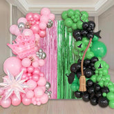 174-Pc Pink and Green Witch Balloon Garland Kit with Foil Balloons and Party Decor