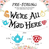 "We’re All Mad Here" Banner – 1st Birthday Afternoon Tea Party Décor