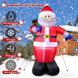 6 Ft Christmas Inflatable Santa Claus Outdoor Decorations, Blow Up Santa Claus With Gift Bag, Large Xmas Santa Carrying