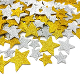 120 Pcs Star Shaped Glitter Foam Stickers, Self Adhesive Silver And Gold Star Stickers For Scrapbooks, Crafts And Cards Diy Gifts Christmas New Year Birthday Party Supplies