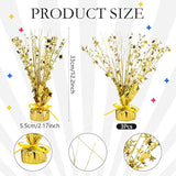 3pc Gold Metallic Foil Spray Star Centerpieces for 2026 New Year