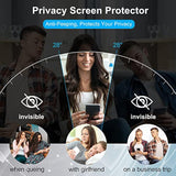 For Google Pixel 9/Pixel 9 Pro Privacy Screen Protector, 9H Hardness Scratch Resistant Tempered Glass, Support Fingerprint Unlock Case Friendly Bubble-Free Screen Film?2 Pack?