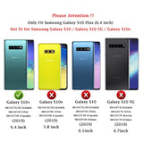 For Samsung Galaxy S10 Plus Case With Camera Lens Cover Hd Screen Protector, Military-Grade Drop Tested Magnetic Ring Holder Kickstand Protective Phone Case For Samsung Galaxy S10+ Plus (Navy Blue)