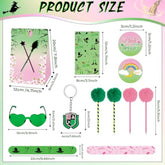 84Pcs Witch Party Favors With Pens Notepads Sunglasses Paper Gift Bag Princess Crown Key Chains Slap Bracelet Sticker Witchy Themed Party Supplies For Boy Girl Birthday Classroom Game Activities