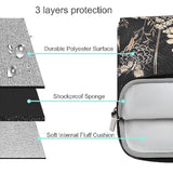 MOSISO Laptop Bag for Women, 15 inch Computer Bag Compatible with MacBook, HP, Dell, Lenovo, Asus, Notebook, 15.6 inch Laptop Shoulder Carrying Messenger Sleeve with Strap, Vintage Floral