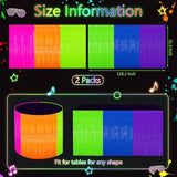 Glow In The Dark Party Supplies Kit - Neon Birthday Decorations With Balloon Garland Arch, Fluorescent Tinsel Curtains, Star Swirls, Cake Toppers & Table Skirt (100+ Pieces)