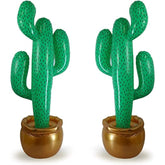 2 Pack Inflatable 36" Cactus Prop Décor Mexicano Fiesta Cinco De Mayo Party