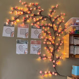 Cherry Led Tree Branch Lights For Wall, Cherry Blossom Willow Vine Twig Decor Garland With 48 Led Lights And Remote,8 Li