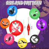 120pcs Halloween 18" Latex Punch Balloons with Rubber Bands for Party Games
