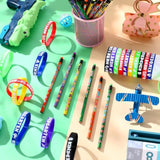 96 Pcs Kindergarten Here I Come Pencils Bracelets Kindergarten Pencils Wristbands For Kids, Back To School Gifts First Day Of School Supplies For Classroom Rewards Party Favors Goodie Bag