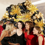 160Pcs Black And Gold Balloons Garland Arch Kit 5/10/12/18 Balloon Arch Kit Graduation New Year Anniversary Birthday Party Decorations,Reusable Balloons Women, Men Birthday Decoration Party Supplies