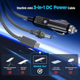 3 In 1 Starlink Mini Cable 10Ft/ 3M, High-Speed Usb C/Car Charger/Dc To Dc Replacement Cable For Starlink Mini Power, Waterproof Extension Power Cable Accessories