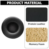 K72 Replacement Ear Pads Noise Canceling Ear Cushions Quite-Comfort Thickened Pu Leather Ear Cushion Cover Earmuff Repair Part For Akg K52 K72 K92 Over-Ear Headphones(Black)