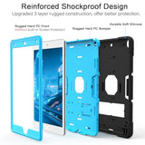 Slim Heavy Duty Shockproof Rugged Protective Case With Built In Stand For Ipad 9Th Generation Ipad 8Th Generation Ipad 7Th Generation