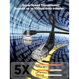 CableCreation CAT6A Ethernet Cable UTP Booted, 360° Rotation CAT6A LAN Network