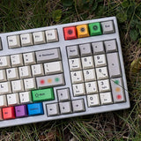 Pbt Grey White Keycaps Set Cherry Profile 141 Keys Custom Dye-Sub Keyboard Key