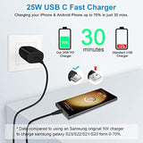 25W Super Fast Type C Wall Charging Block With 10Ft Usb C To C Android Charger Cable For Samsung Galaxy A17 S25 A16 A54 5G A35 A15 A14 A26 S24 Fe Ultra S23S22 S21 Z Flip 7,Pixel 10 9 8 Pro 9A 8A 7A 7