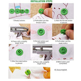 Kam Snaps Buttons And Snap Pliers Set, 420 Sets 14-Colors Starter Fast