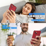 Triple Protection for iPhone 14 - 3 in 1 Case with 2 x 9H Screen Protectors, Red